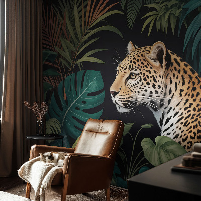 Self-adhesive wall mural Exotic leopard