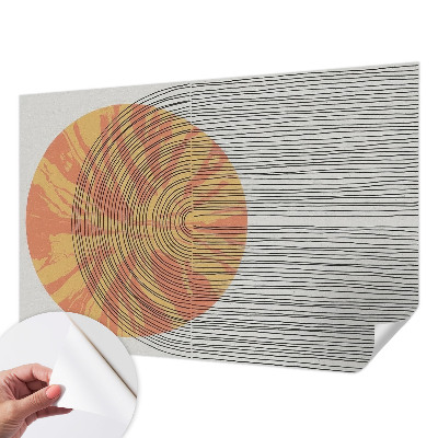 Stick-on wall mural Circle with lines