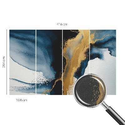 Removable wall mural with a colorful abstract design
