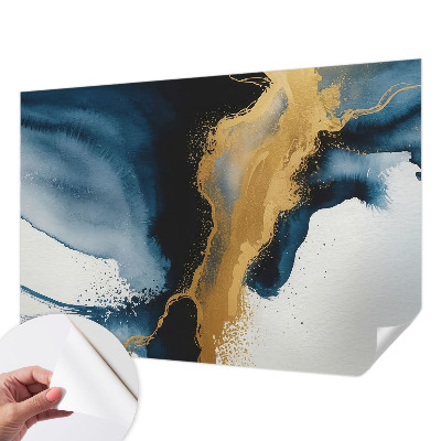 Removable wall mural with a colorful abstract design