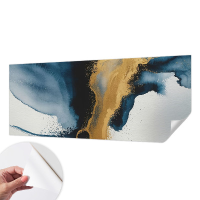 Removable wall mural with a colorful abstract design