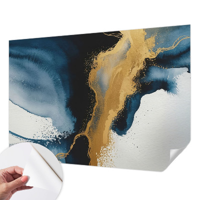 Removable wall mural with a colorful abstract design