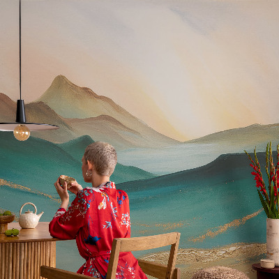 Removable wall mural wallpaper Peaceful landscape