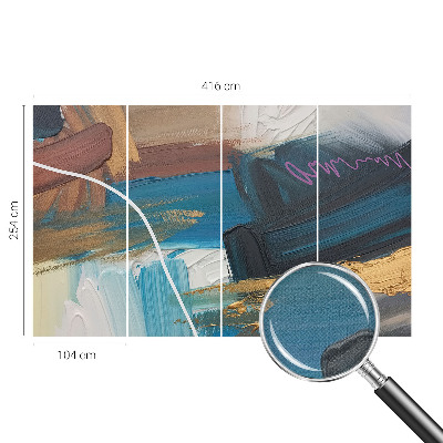 Peel and stick wall mural for bedroom with an abstract pattern