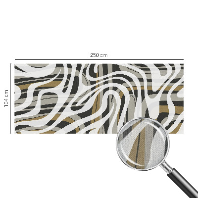Peel and stick wall mural for living room with an abstract linear design