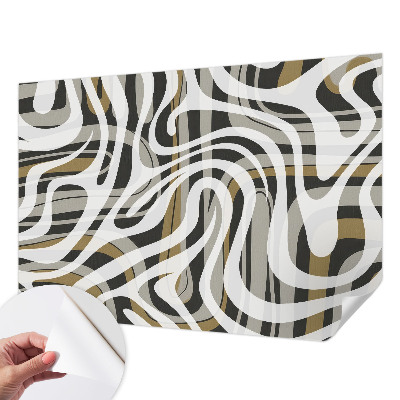 Peel and stick wall mural for living room Abstract lines