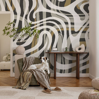 Peel and stick wall mural for living room Abstract lines