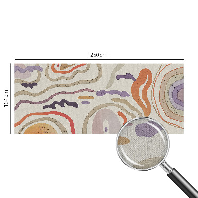 Children's wall mural with abstract patterns