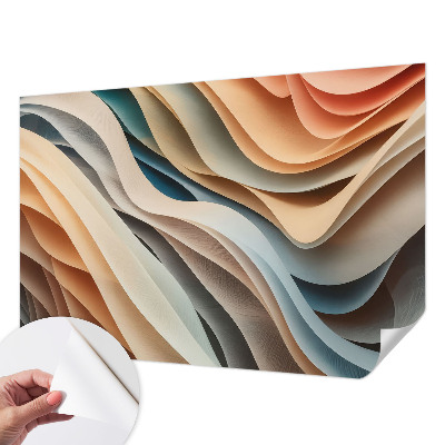 Peel and stick wall mural for kids' room Wavy forms