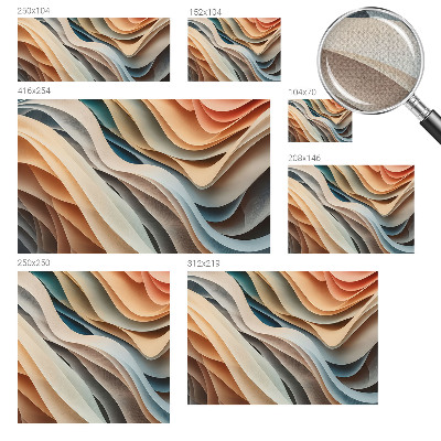 Peel and stick wall mural for kids' room Wavy forms