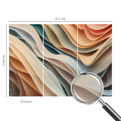 Peel and stick wall mural for kids' room Wavy forms