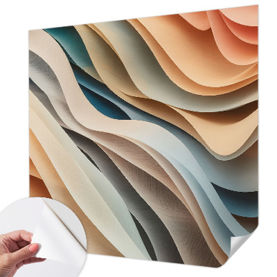 Peel and stick wall mural for kids' room Wavy forms