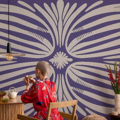 Nursery wall mural Floral symmetry