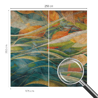 3D photo wallpaper mural with an autumn landscape