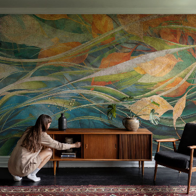 3D photo wallpaper mural with an autumn landscape