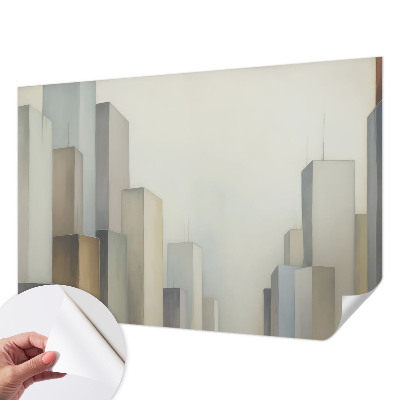 3D wall mural City skyscrapers