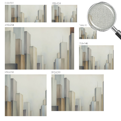 3D wall mural City skyscrapers