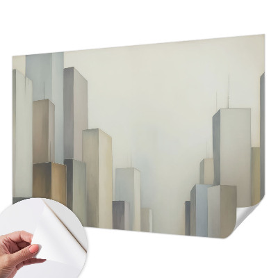 3D wall mural City skyscrapers