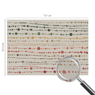 Peel and stick wallpaper mural with a colorful dotted pattern