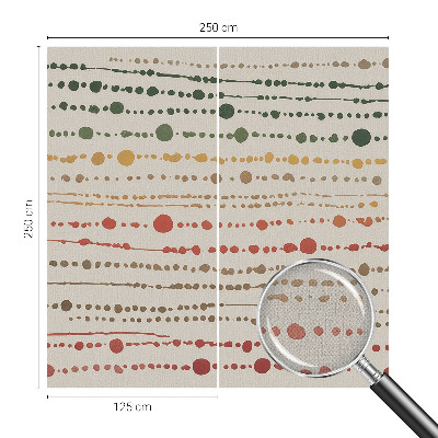 Peel and stick wallpaper mural with a colorful dotted pattern
