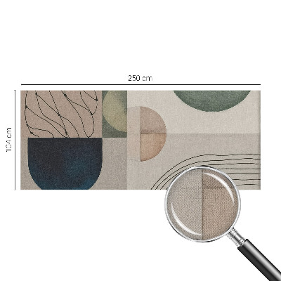 Peel and stick wall mural featuring geometric forms