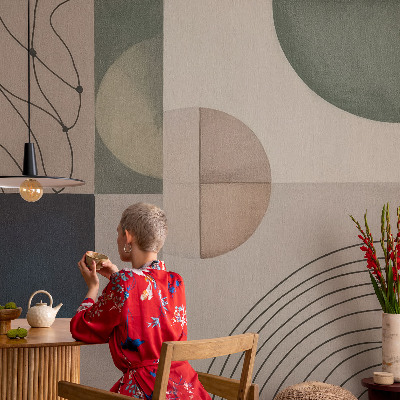 Peel and stick wall mural Geometric forms
