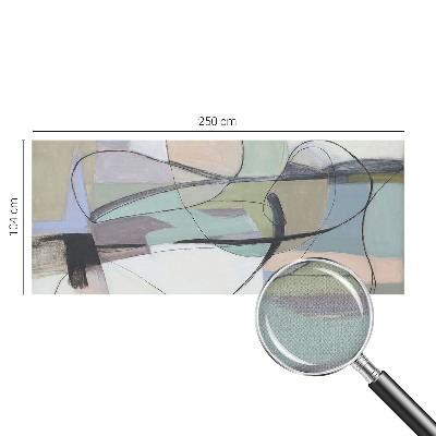 Self-adhesive photo wallpaper with a pastel lines design