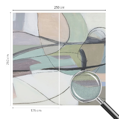 Self-adhesive photo wallpaper with a pastel lines design