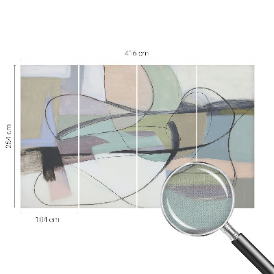 Self-adhesive photo wallpaper Pastel lines