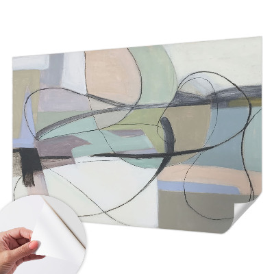 Self-adhesive photo wallpaper Pastel lines