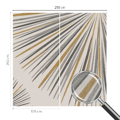 Stick-on wall mural with a geometric fan pattern