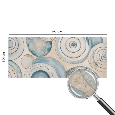 Peel and stick wall mural for living room with a spiral vortex design