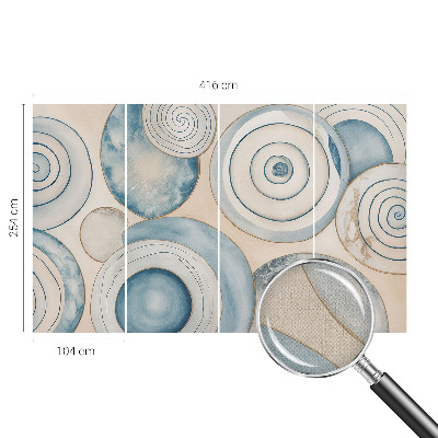 Peel and stick wall mural for living room Spiral vortices