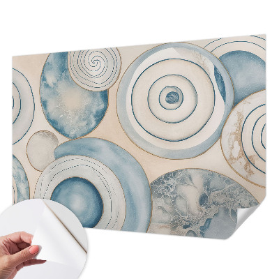 Peel and stick wall mural for living room Spiral vortices
