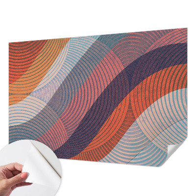 Removable wall mural wallpaper Colorful waves