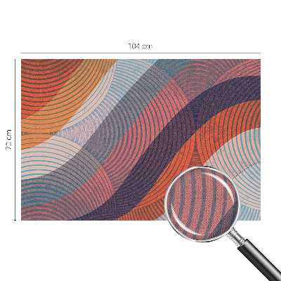 Removable wall mural wallpaper Colorful waves