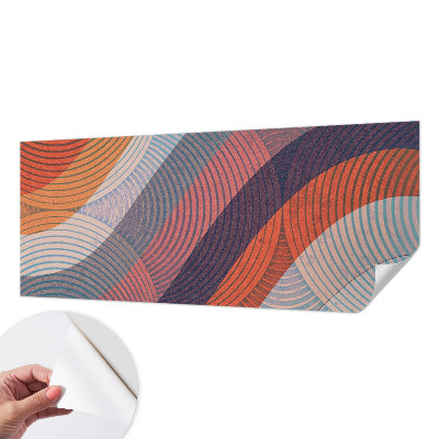 Removable wall mural wallpaper Colorful waves