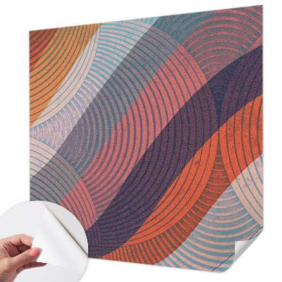 Removable wall mural wallpaper Colorful waves