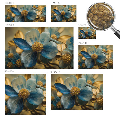3D photo wallpaper mural with a floral arrangement design