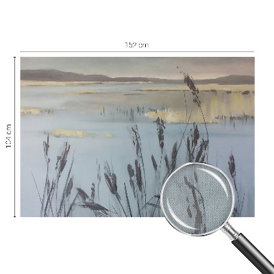 3D wall mural with a calm lake design