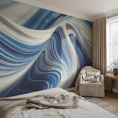 Baby room wall mural with a harmonious abstract design
