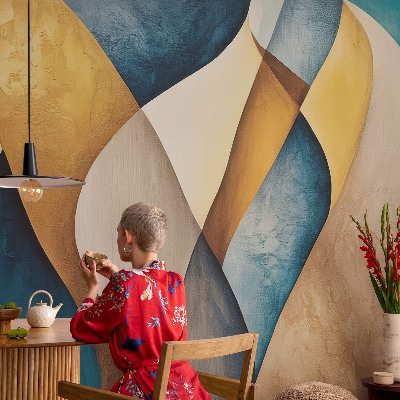 Peel and stick wall mural Wavy abstraction