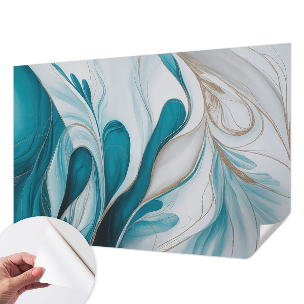 Self-adhesive wall mural Fluid patterns