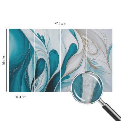 Self-adhesive wall mural Fluid patterns