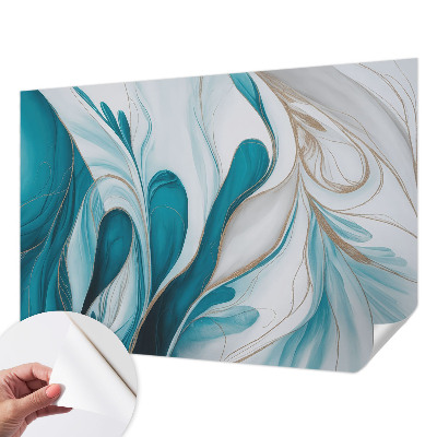 Self-adhesive wall mural Fluid patterns