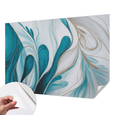 Self-adhesive wall mural Fluid patterns