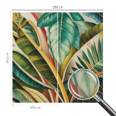 Stick-on wall mural Exotic leaves