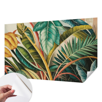 Stick-on wall mural Exotic leaves