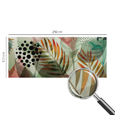 Peel and stick wall mural for living room Abstract leaves