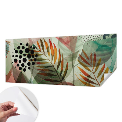 Peel and stick wall mural for living room Abstract leaves